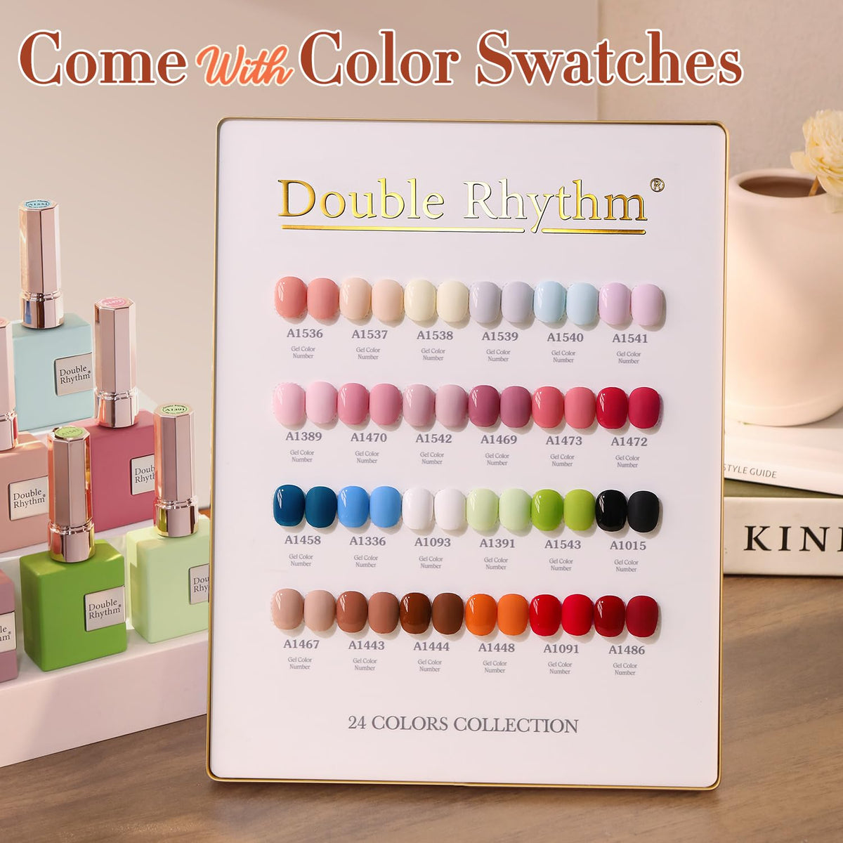 Double Rhythm open kit flatlay showing all 28 pieces for gift-ready presentation