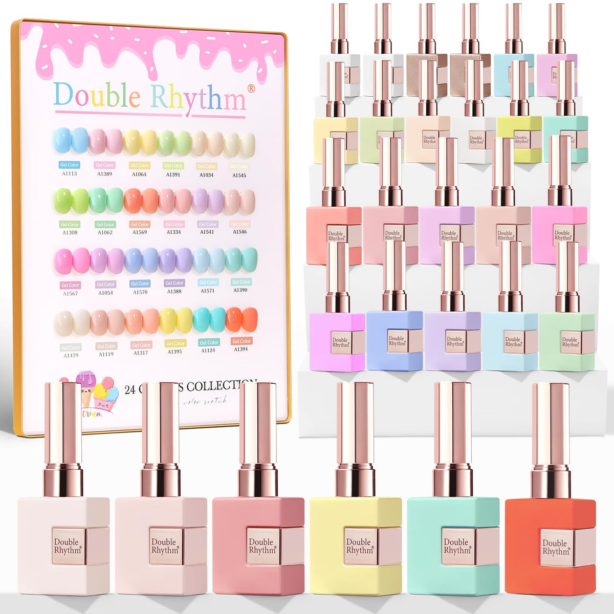 Double Rhythm front packaging showing full pastel candy kit benefits
