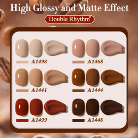 Double Rhythm polish on nail tip showing glossy salon-quality finish