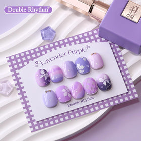 Double Rhythm polished nails lifestyle shot showing glossy, salon-quality result