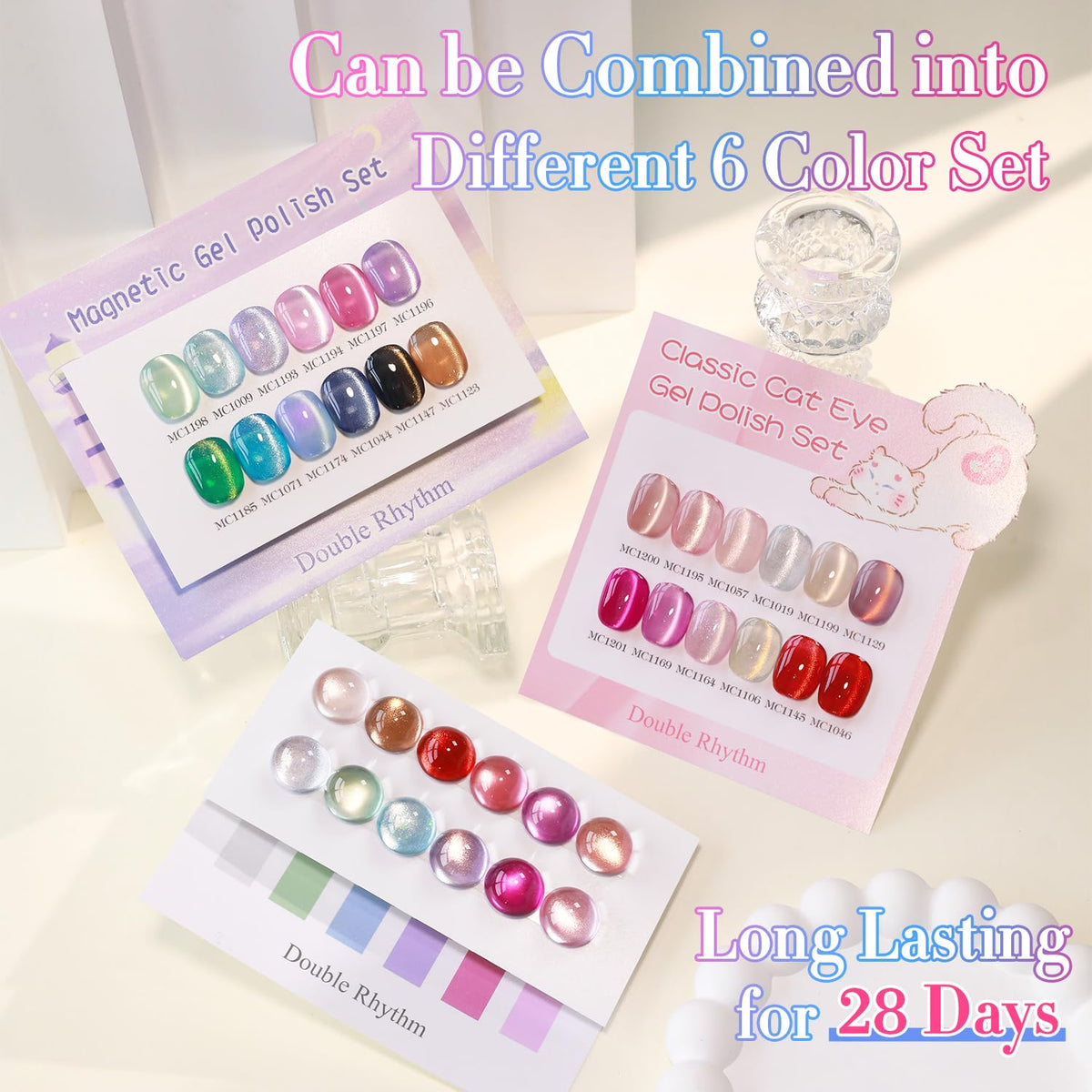 Double Rhythm scale comparison on hand to show bottle size and coverage benefit: travel-friendly 15ml