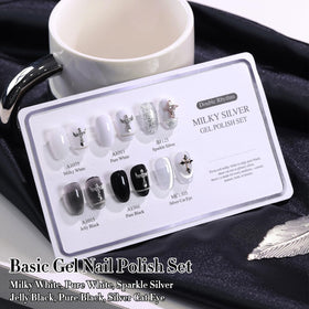 Double Rhythm silver glitter swatch showing sparkle and accent-ready coverage