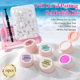Double Rhythm sponge patting in use creating blended gradient on nail