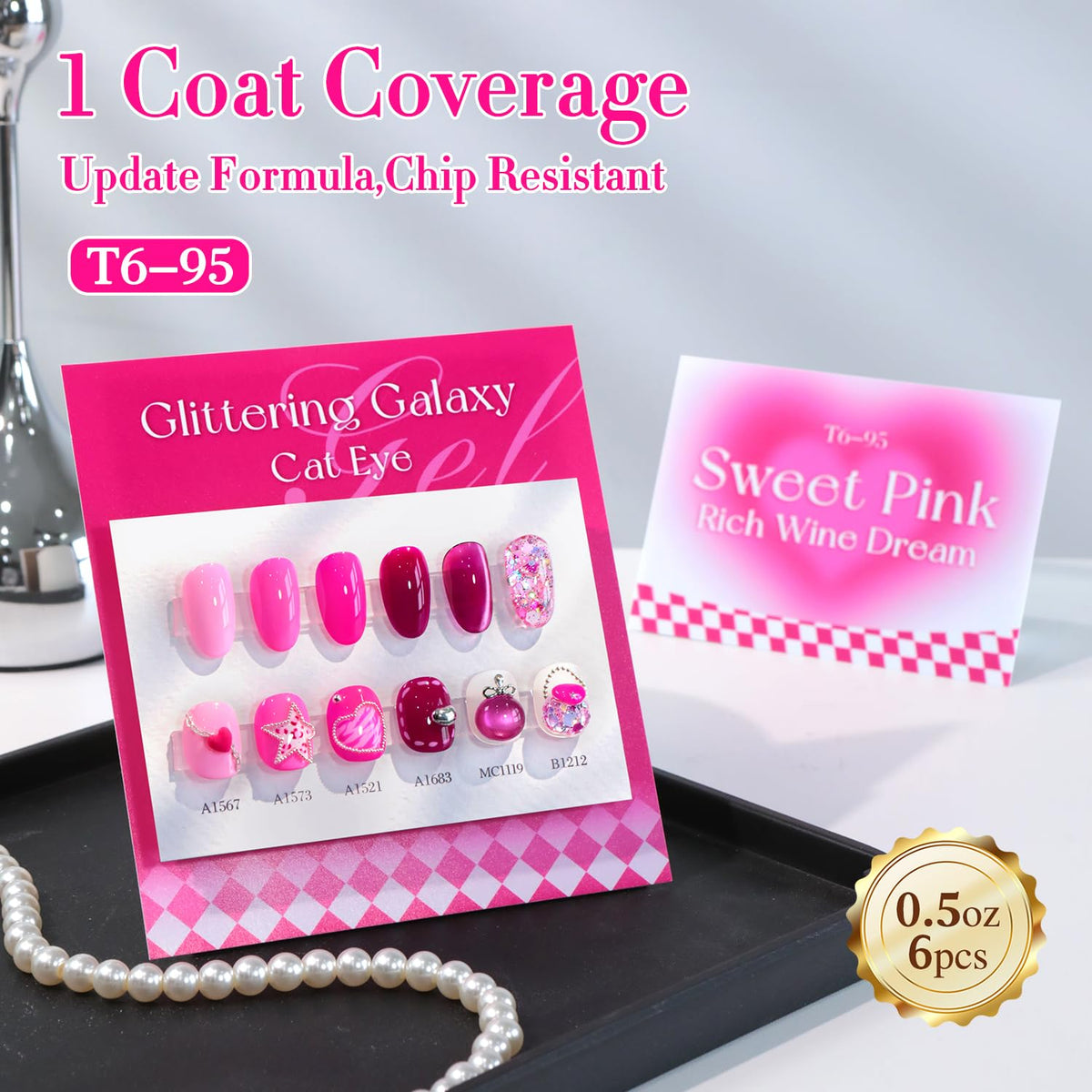 Double Rhythm swatch on natural nails showing wearable pink blush look and elegance benefit