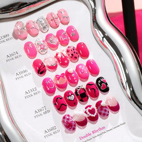 Double Rhythm swatch strip variety demonstrating color payoff and blending ease