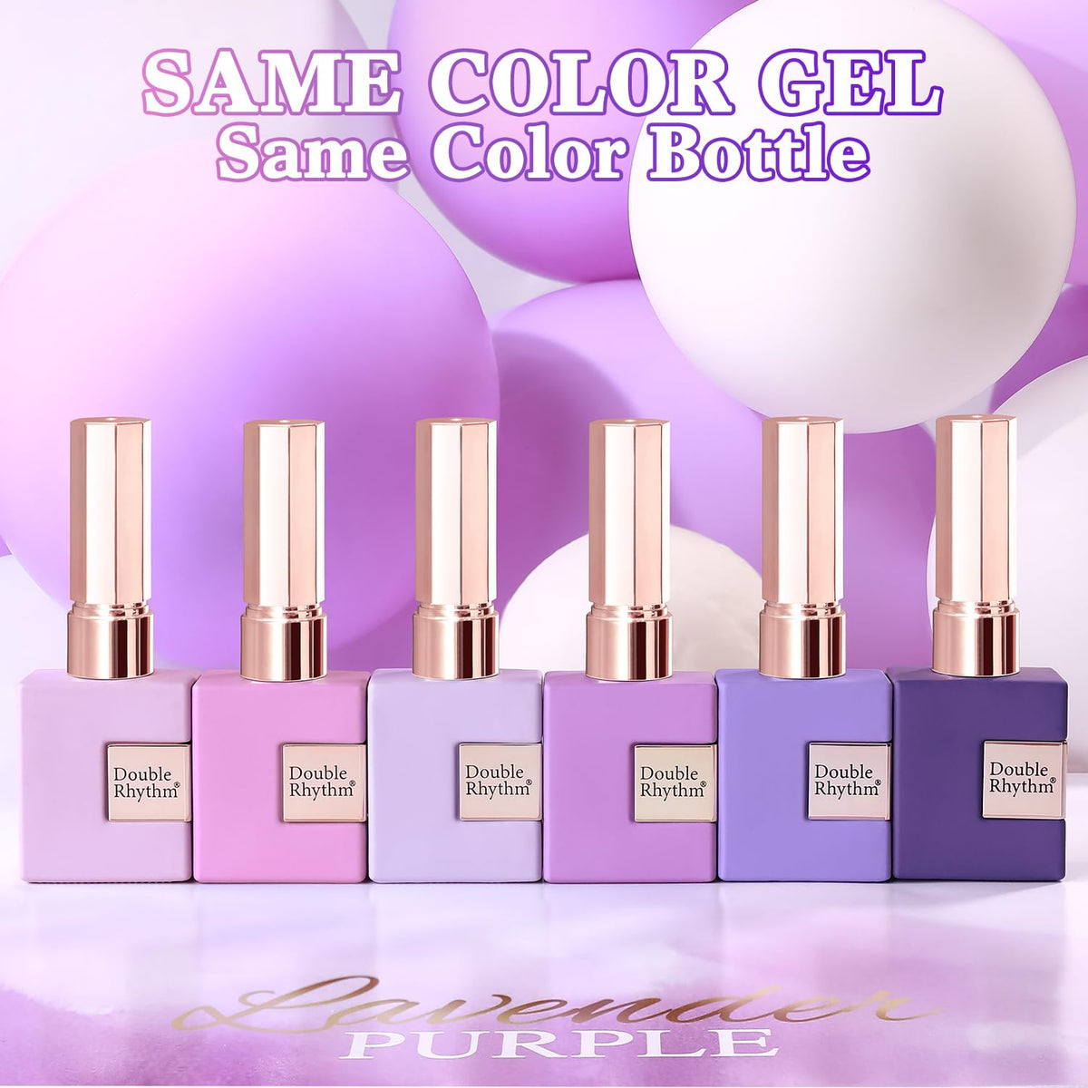 Double Rhythm nail wheel swatches displaying shade range and blending options
