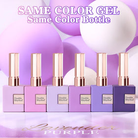 Double Rhythm nail wheel swatches displaying shade range and blending options