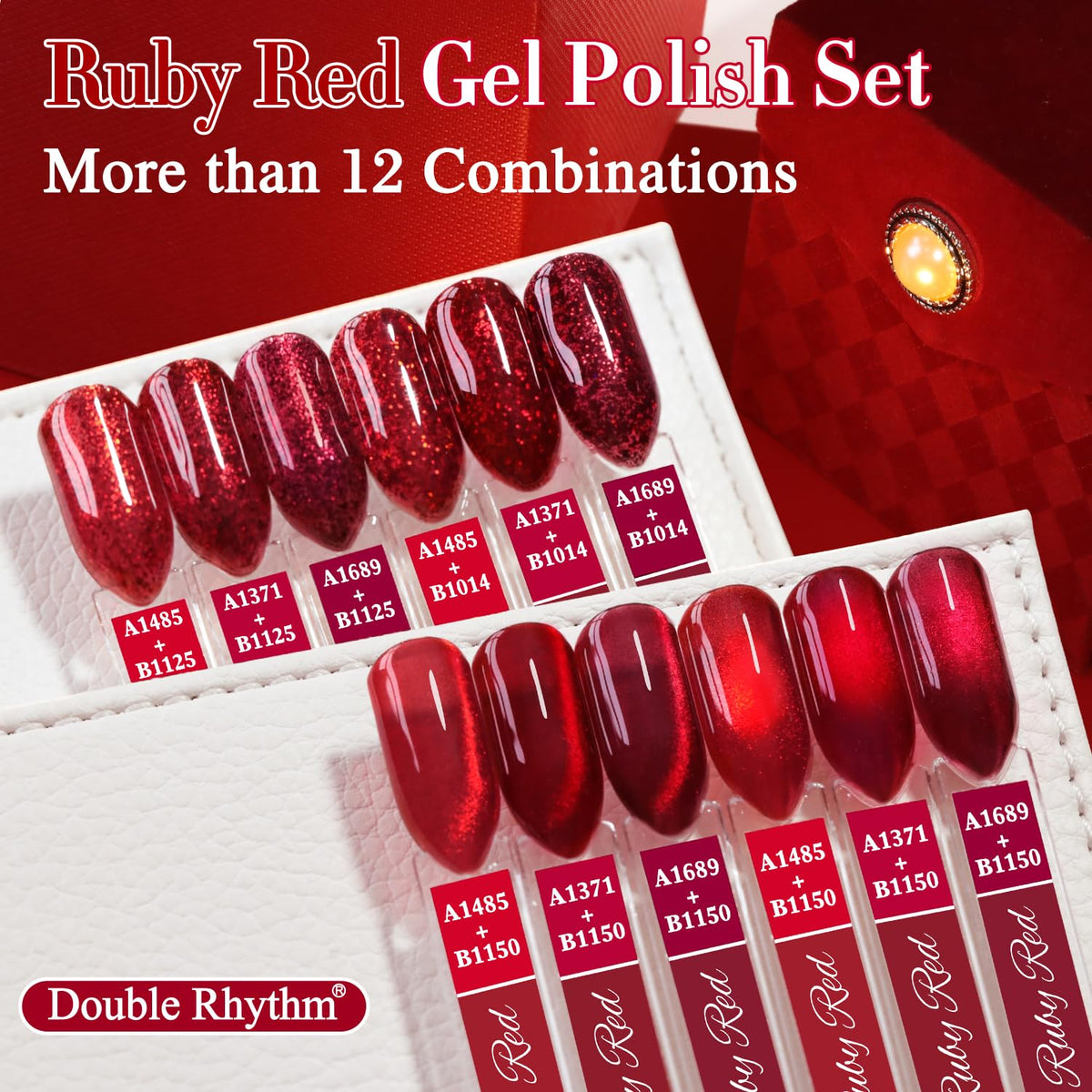 Double Rhythm brush stroke texture on nail tip demonstrating smooth application and high pigmentation