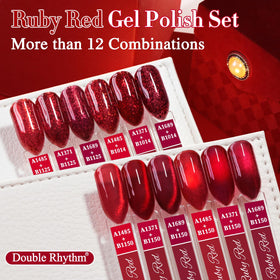 Double Rhythm brush stroke texture on nail tip demonstrating smooth application and high pigmentation