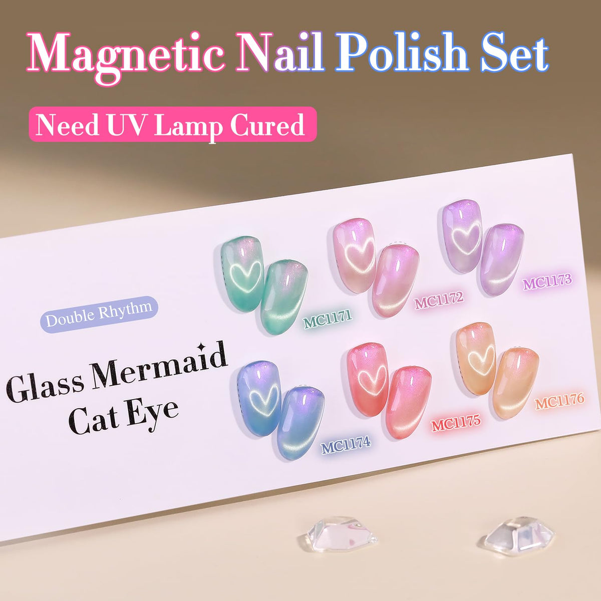 Double Rhythm shimmer texture close-up highlighting holographic sparkle benefit