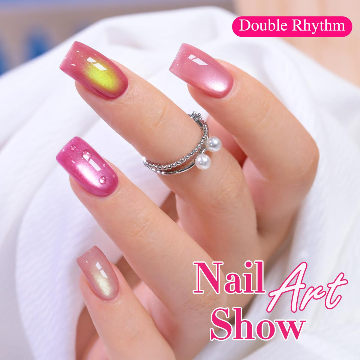 Cured nails with Double Rhythm top coat showing long-lasting glossy finish