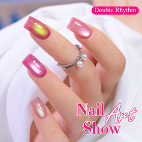 Cured nails with Double Rhythm top coat showing long-lasting glossy finish