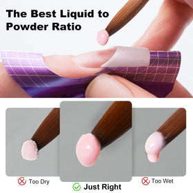 DouborQ application in progress showing brush technique and neat results