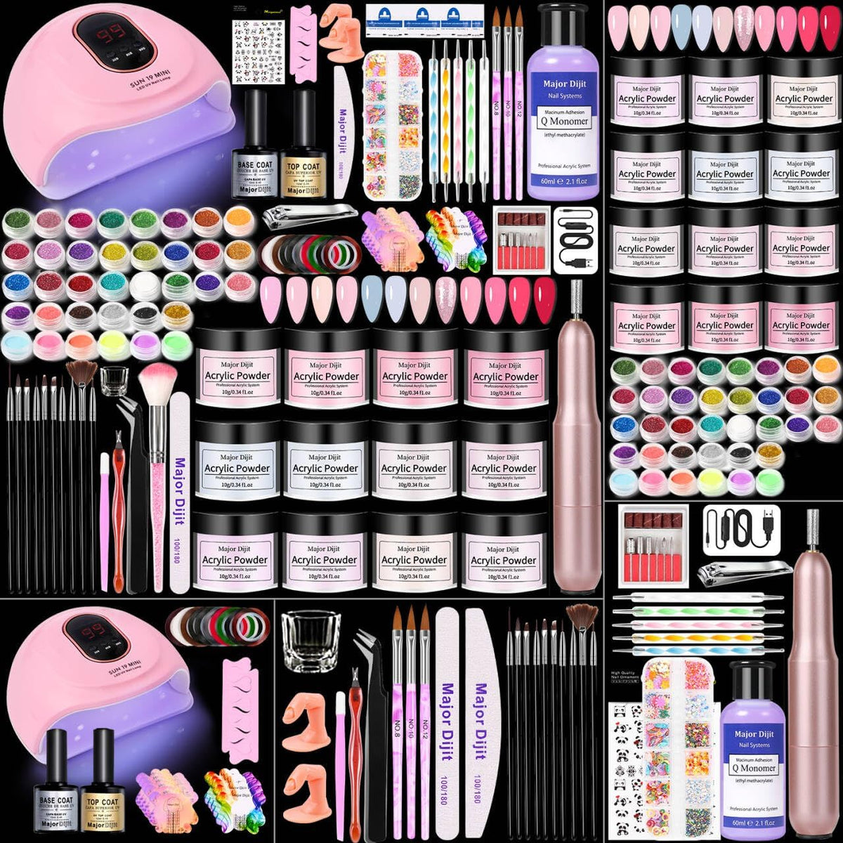 DouborQ kit box front view showing included tools and powders benefit easy setup