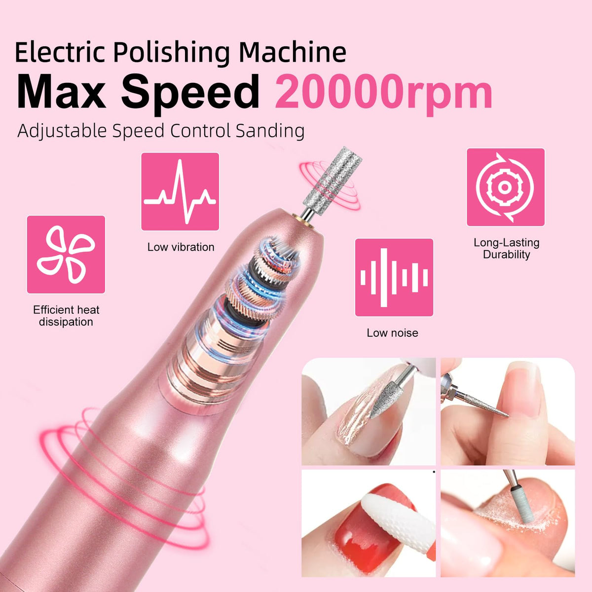 DouborQ nail brushes detail delivering precise acrylic application