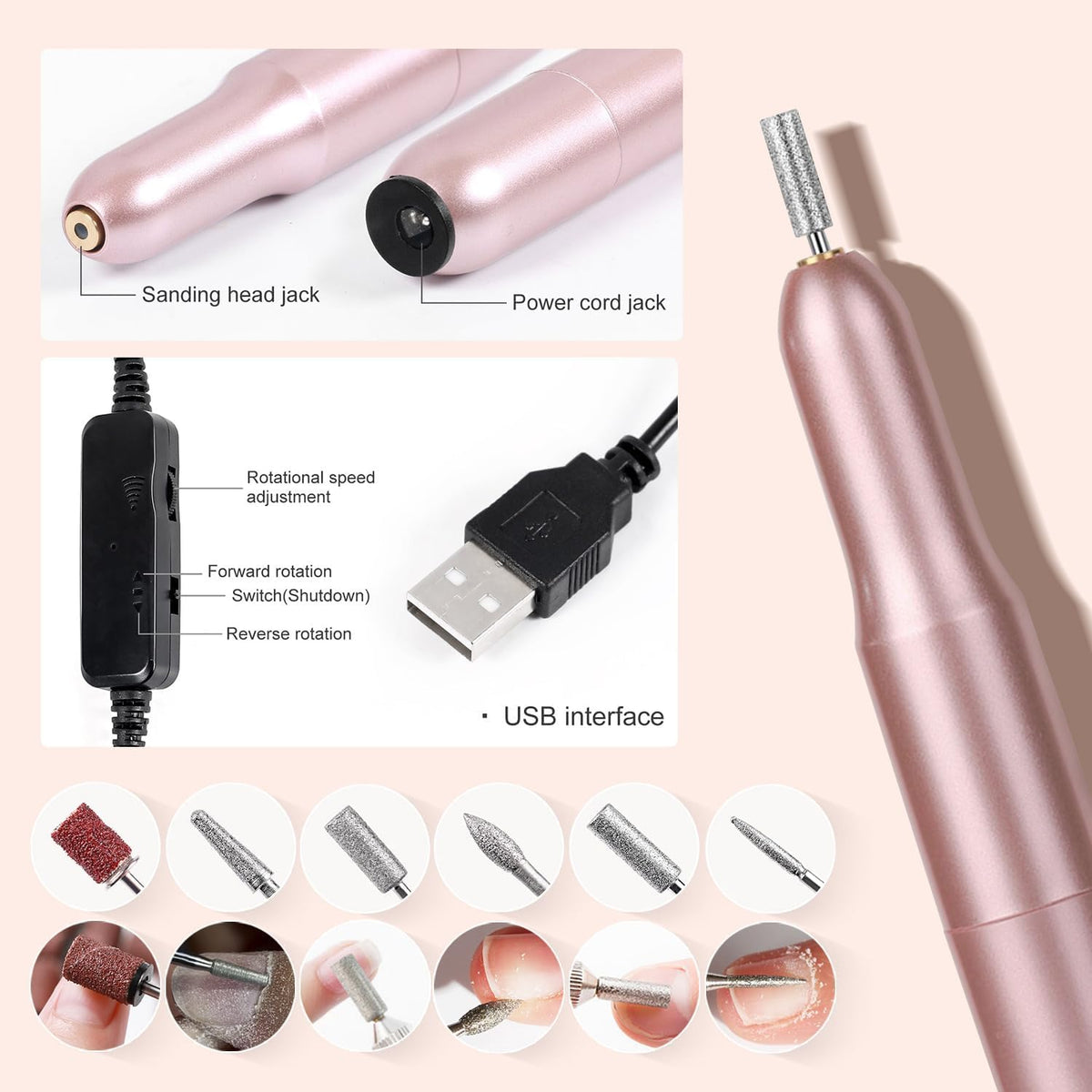 DouborQ UV lamp front view curing nails faster and evenly