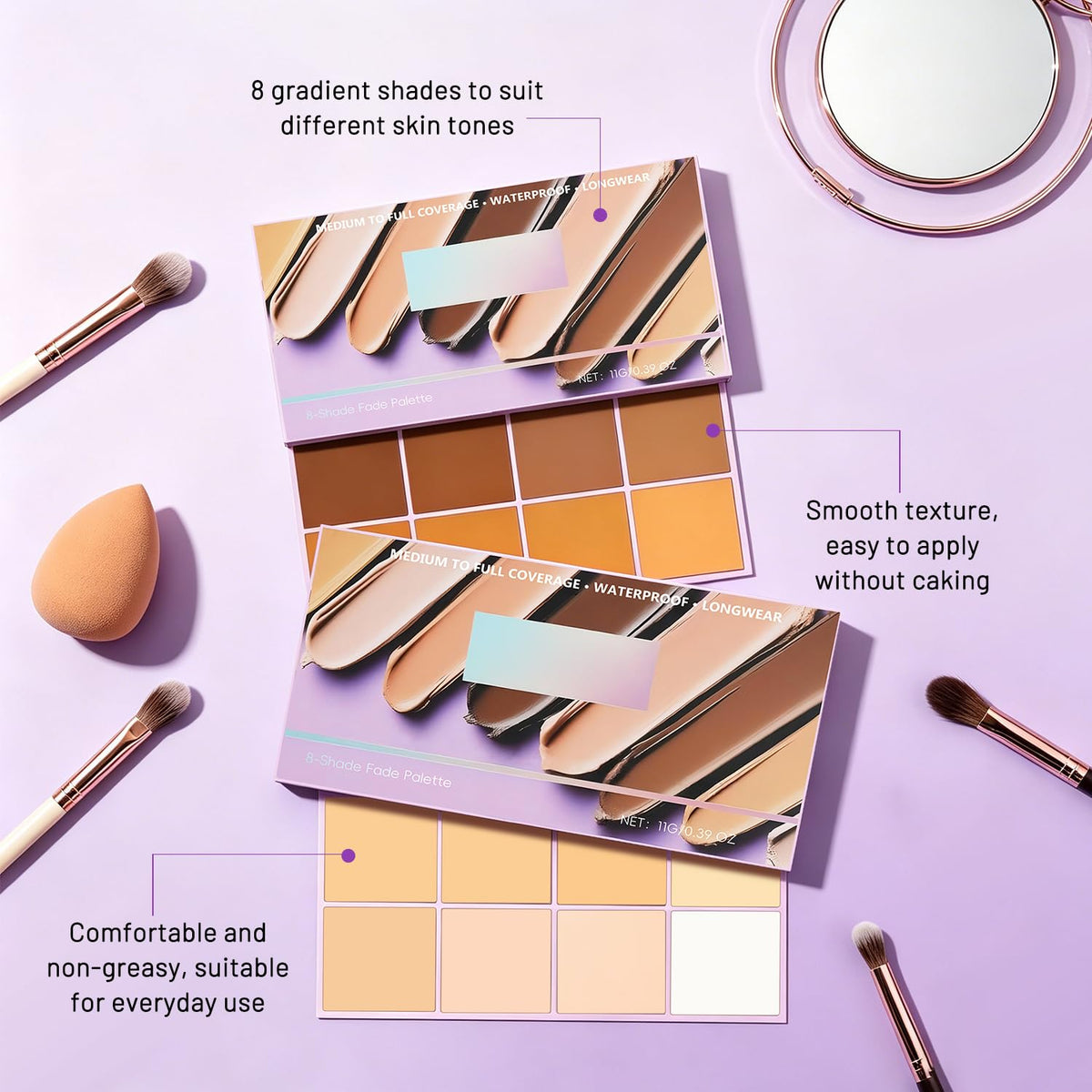 DOUNIU creamy concealer texture close-up showing smooth blendable formula benefit