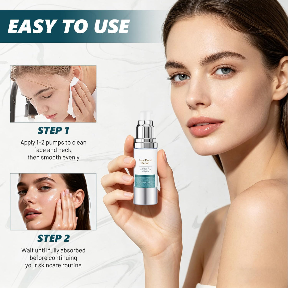 DOUNIU serum texture on skin demonstrating hydration boost