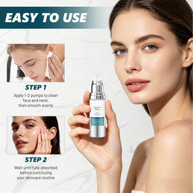 DOUNIU serum texture on skin demonstrating hydration boost