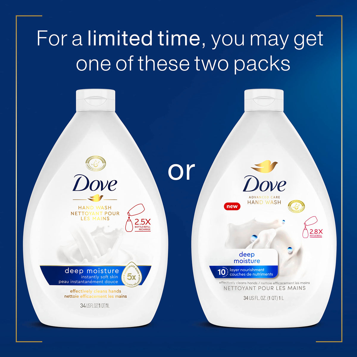 Dove label close-up highlighting Deep Moisture formula and ingredient clarity