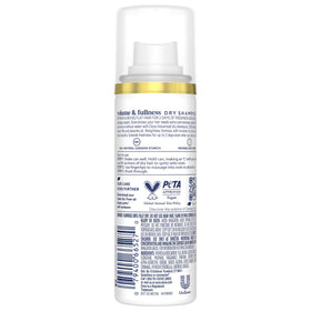 Dove Advanced dry shampoo mini can detail highlights nozzle and compact design benefit