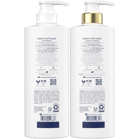 Dove close-up label and pump showing instructions and ingredients