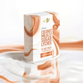 Dove cut-open bar exposing creaminess to show rich moisturizing core