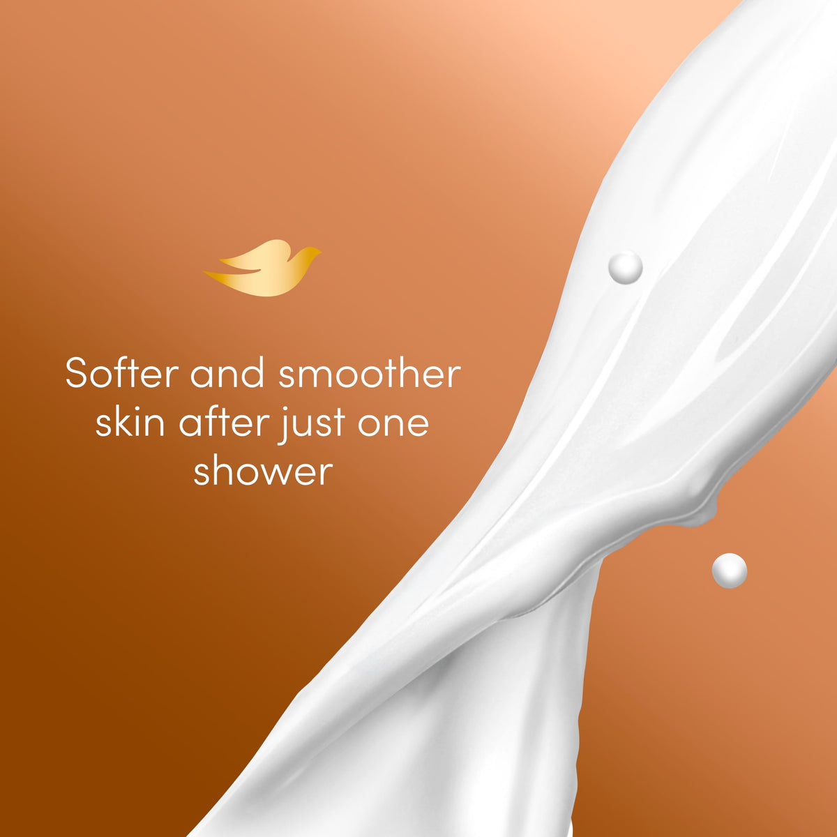 Dove body wash staged in bathroom representing relaxing vanilla scent