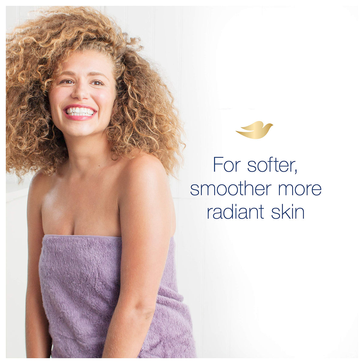 Dove Beauty Bar on bathroom shelf conveying daily skin comfort