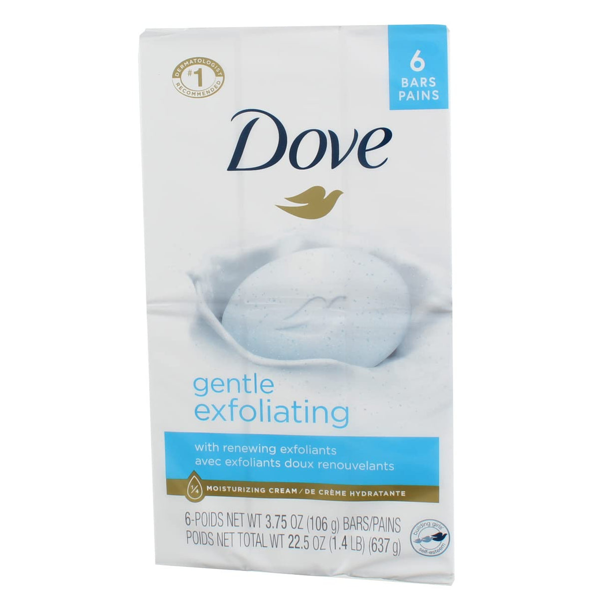 Dove beauty bar close-up of exfoliating beads showing gentle texture benefit