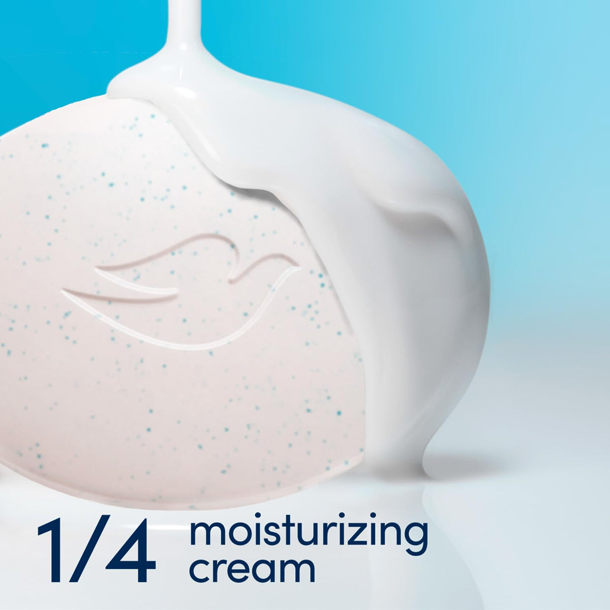 Dove bar lather in hands demonstrating creamy moisture and clean feel