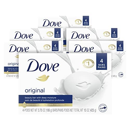 Dove beauty bar front pack showing bars and gentle moisturizing benefit