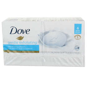 Dove beauty bar next to ruler showing 4 oz size and clear label benefit