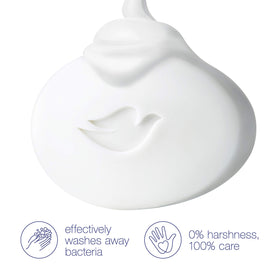 Dove beauty bar in hand for size comparison demonstrating portability