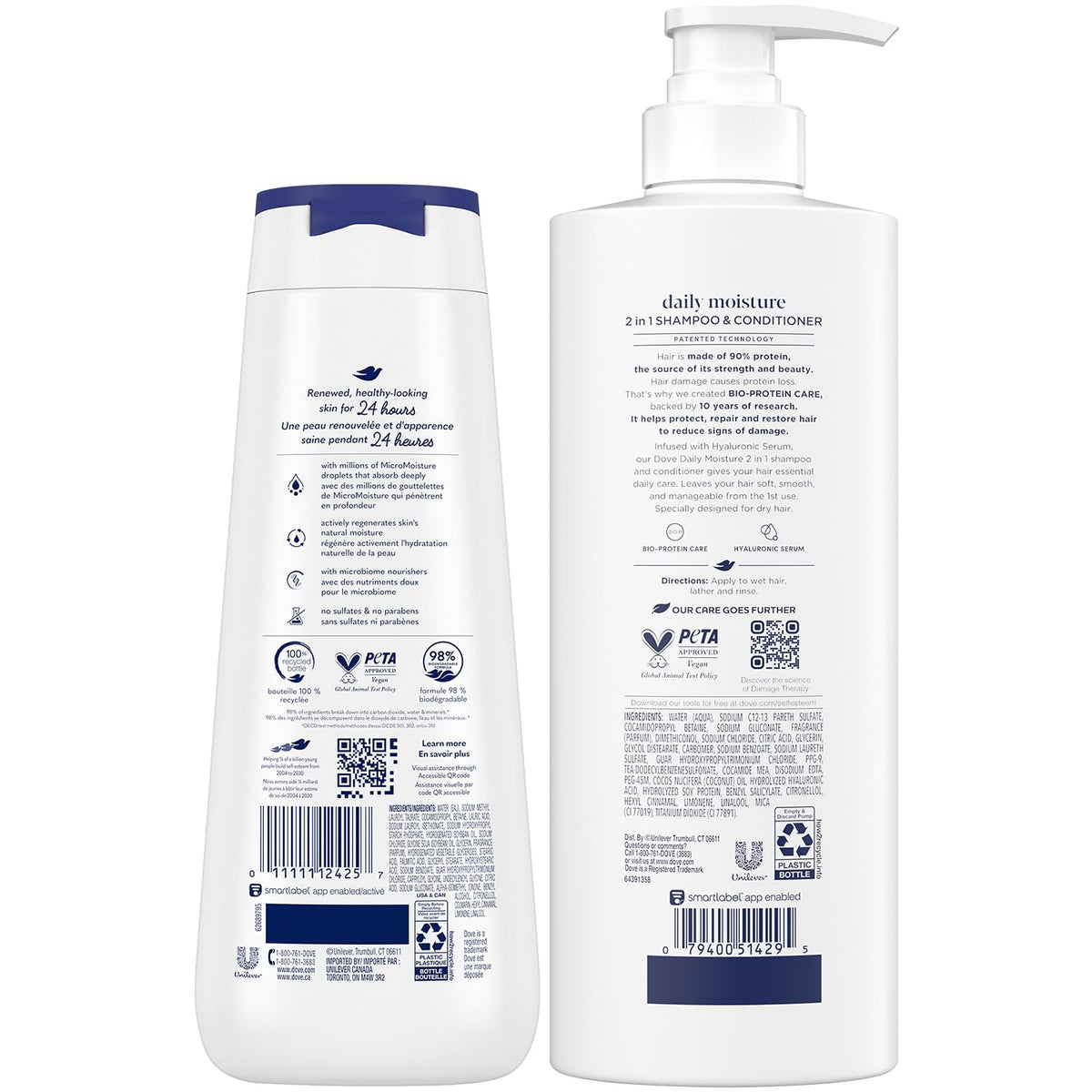 Dove Deep Moisture body wash front label highlighting moisturizing benefits