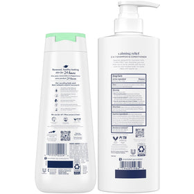 Dove body wash bottle front showing hypoallergenic formula and gentle hydration