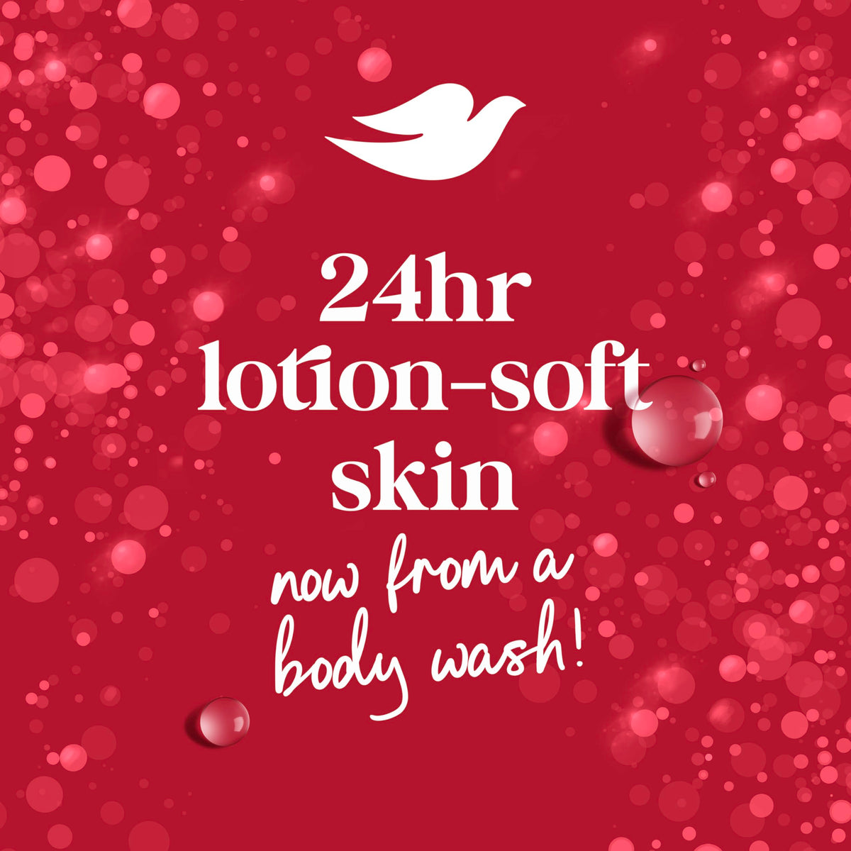 Dove body wash lathered in hand demonstrating creamy hydration