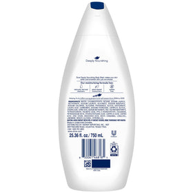 Dove close-up of creamy texture illustrating rich moisturizing lather