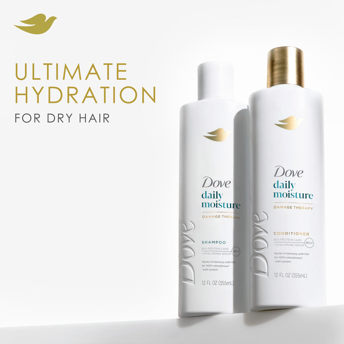 Dove bottle cap dispensing conditioner for easy application and controlled use