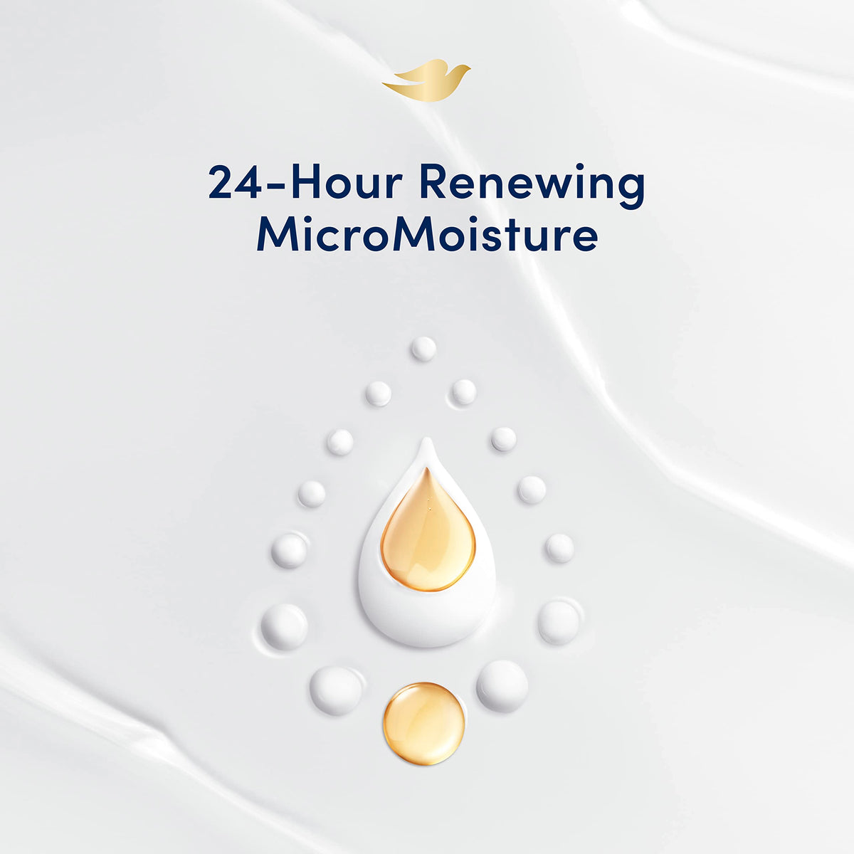 Dove bottle staged in bathroom offering lifestyle freshness and daily routine benefit