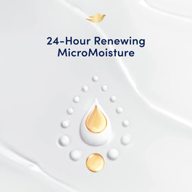 Dove bottle staged in bathroom offering lifestyle freshness and daily routine benefit