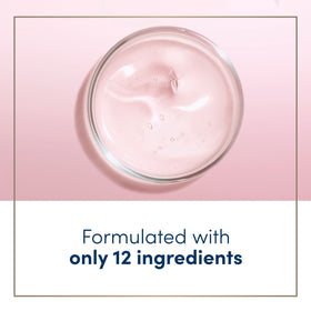 Dove bottle label with simplified 12-ingredient list for clarity benefit
