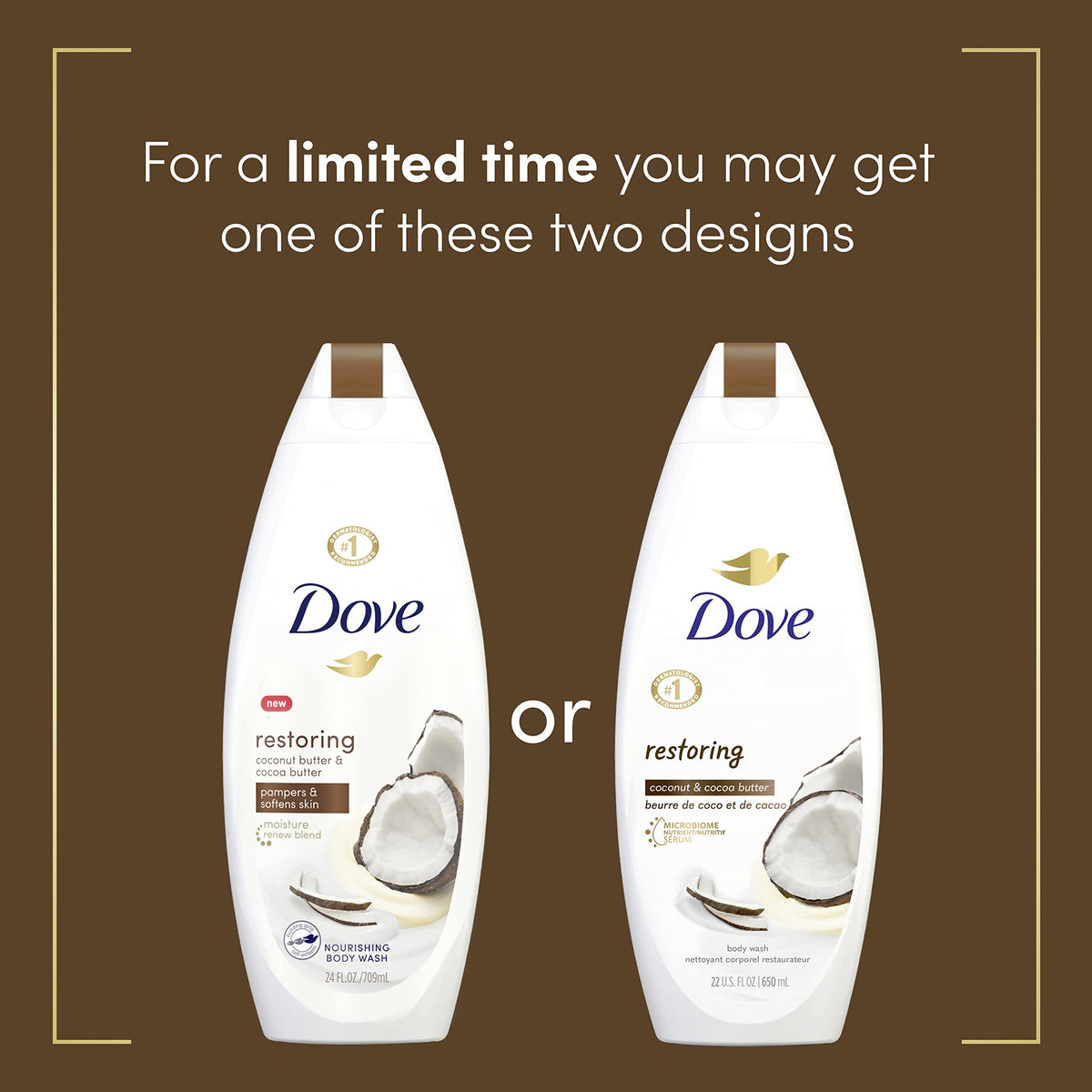 Dove pump close-up demonstrating easy dispensing and control