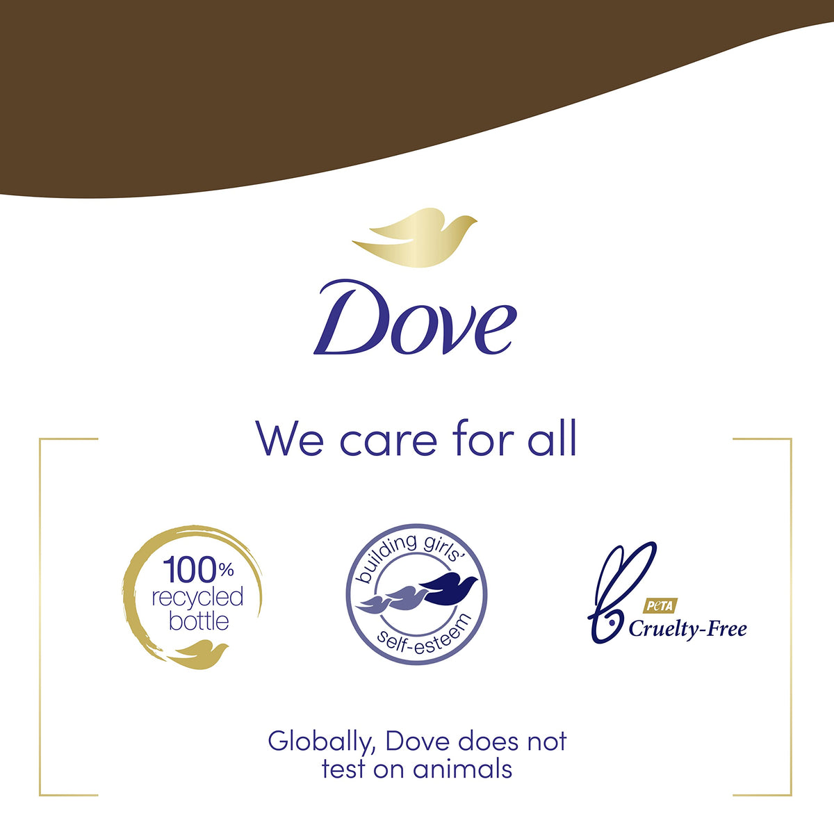 Dove in shower lifestyle scene suggesting soothing coconut cocoa scent