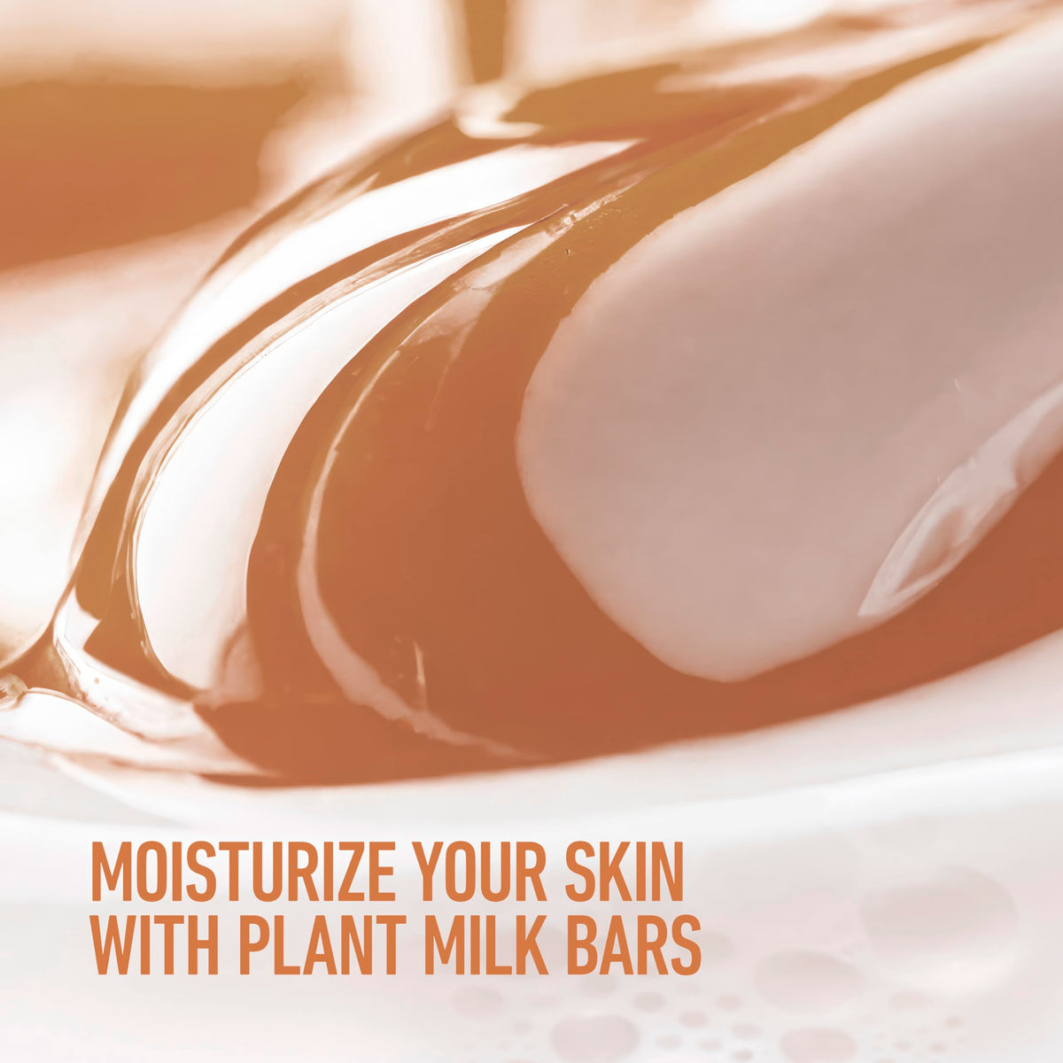 Dove close-up of bar texture highlighting creamy plant-milk lather
