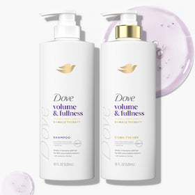 Dove conditioned hair showing improved shine and visible fullness