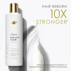 Applying Dove conditioner in shower for smoother, detangled hair