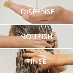 Dove conditioner on bathroom shelf in lifestyle setting for everyday routine benefit