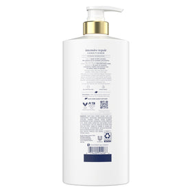 Dove pump nozzle closeup enabling easy dispensing for less mess and controlled use