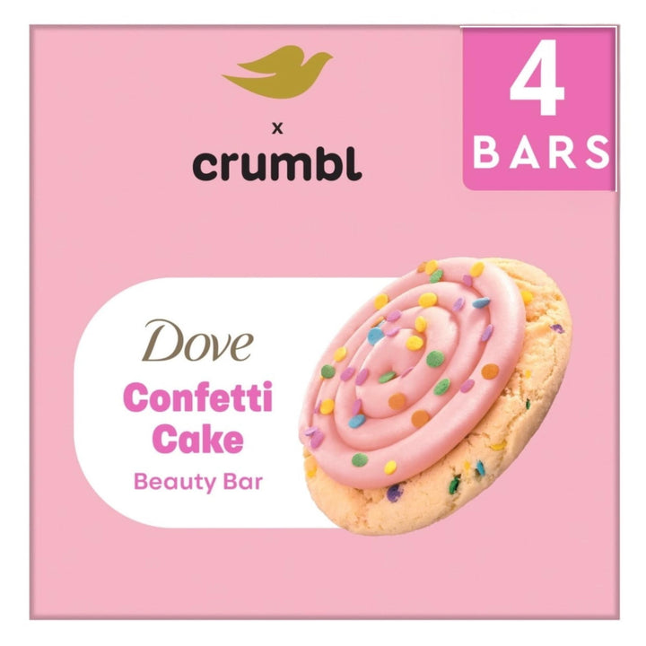 Dove Confetti front packaging showing four bars and festive design for gifting